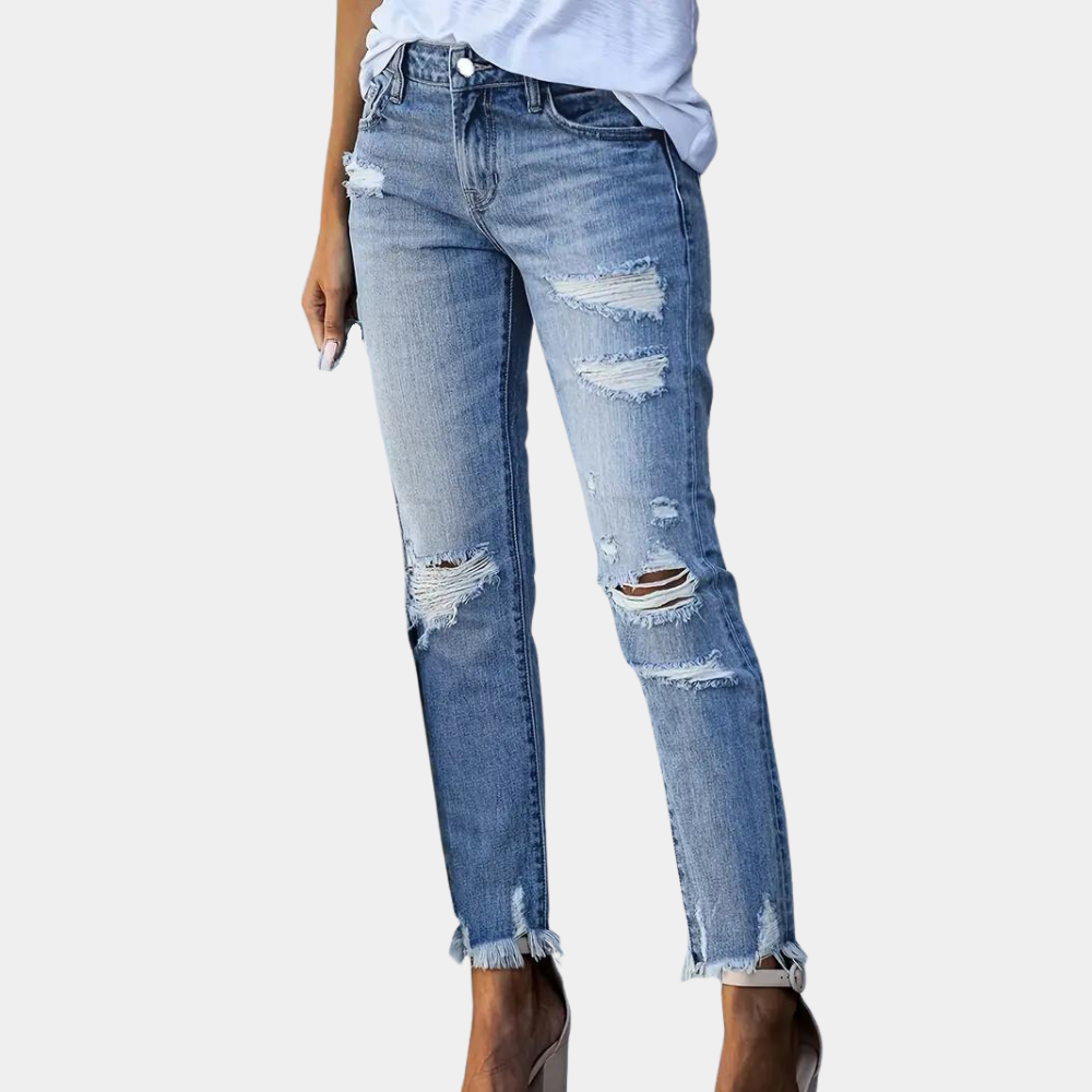 Afslappede ripped jeans til kvinder