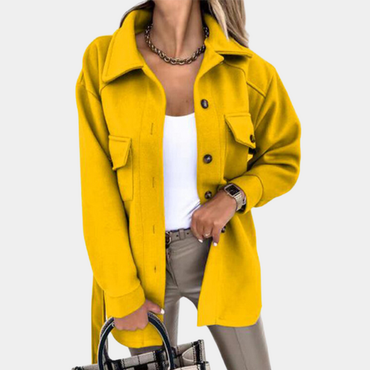 Langærmet casual frakke til kvinder