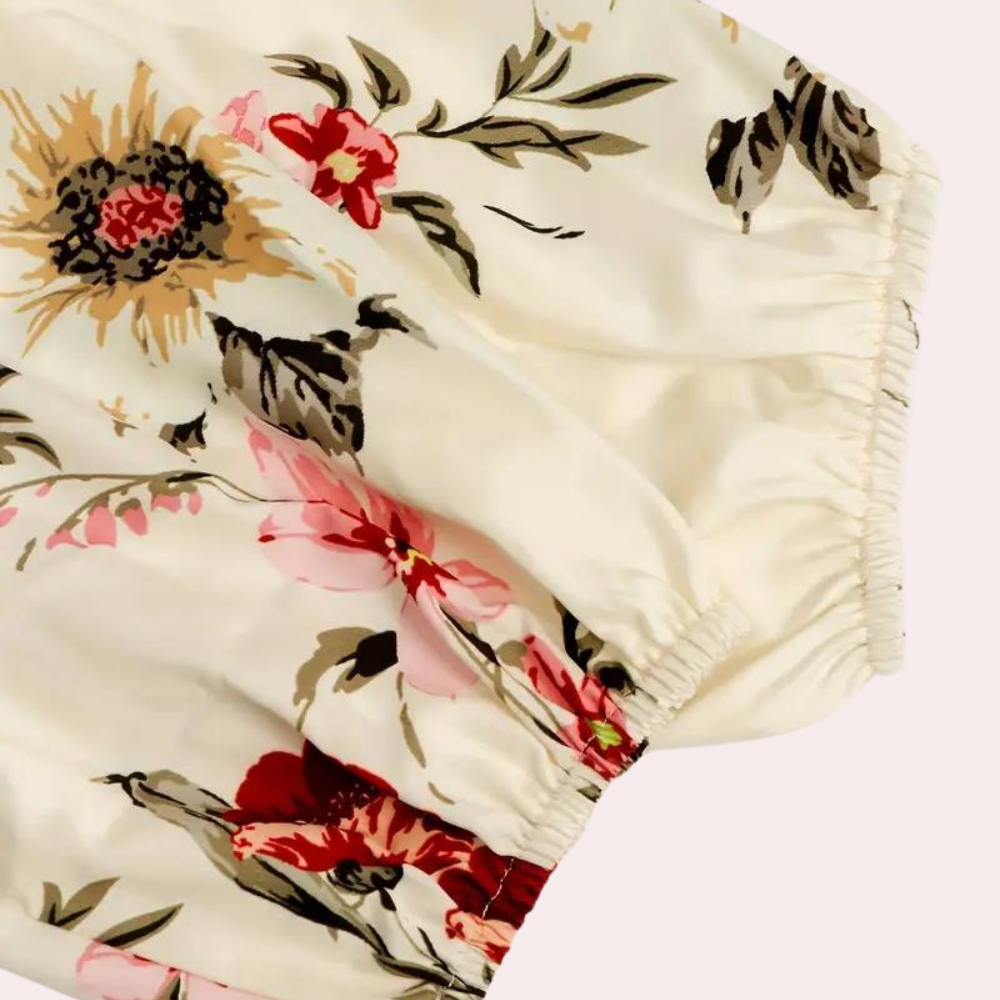 Elegant blomstret maxikjole til kvinder