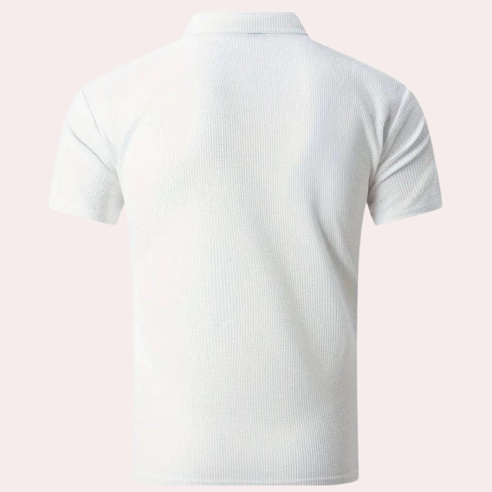 Strikket poloshirt til mænd