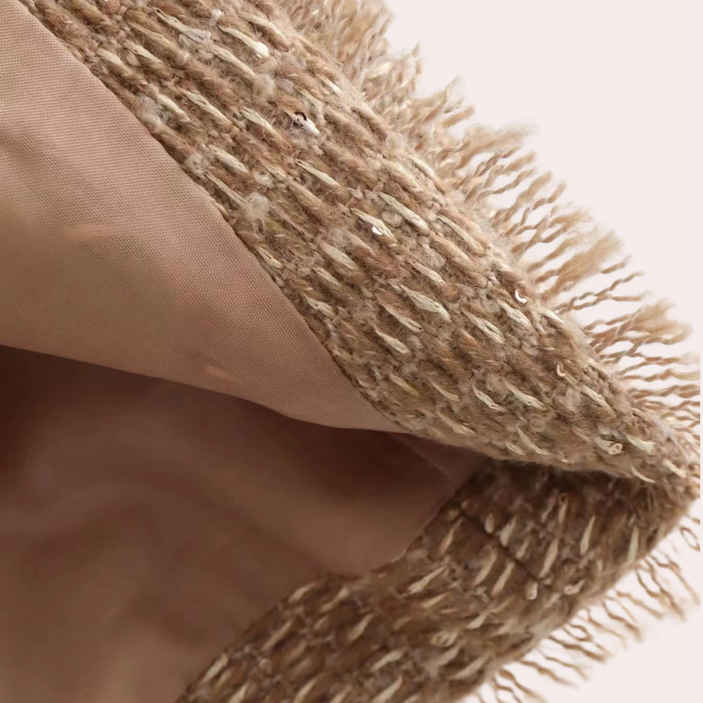 Tekstureret tweed-jakke med knapper