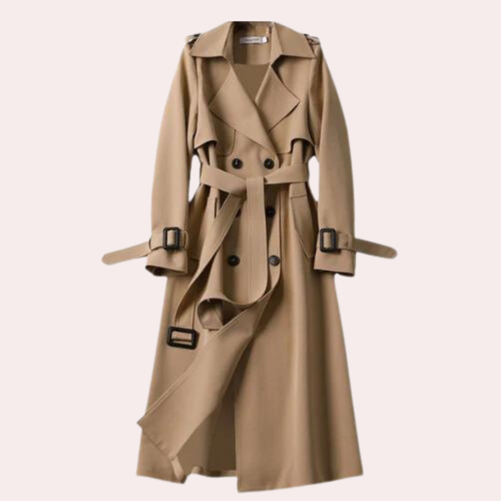 Klassisk tidløs trenchcoat med bælte