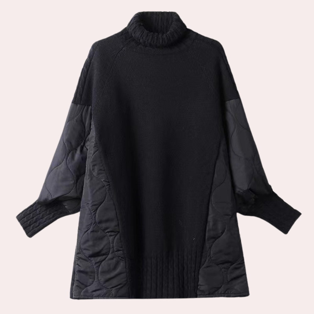 Lang rullekravesweater til kvinder