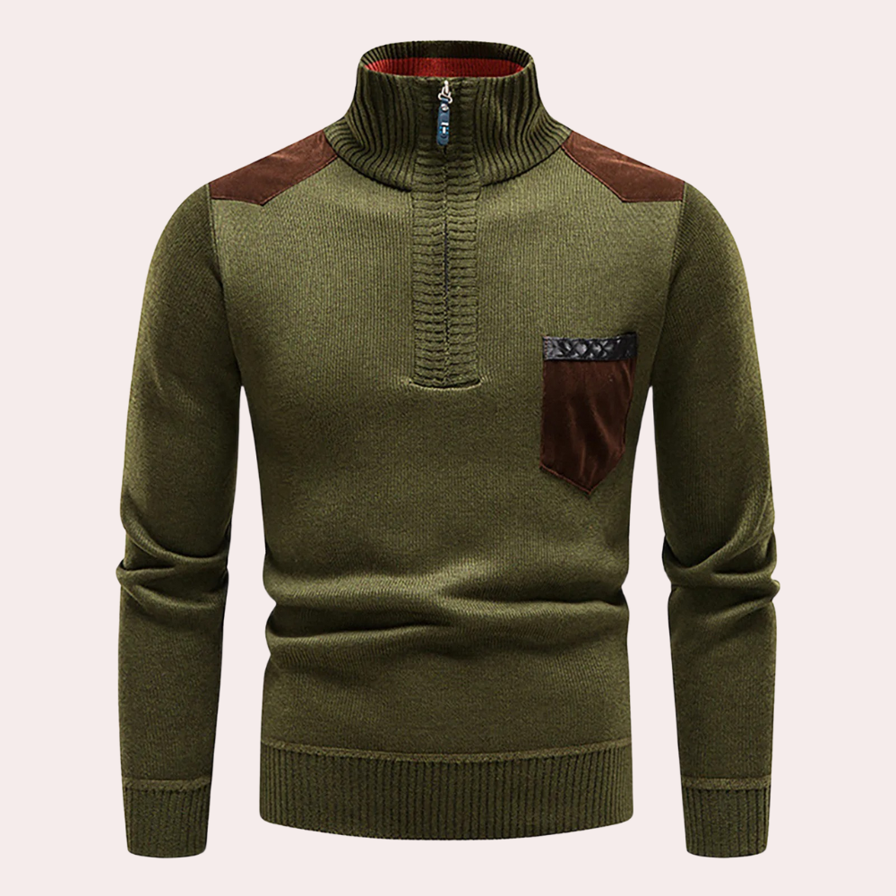 Timeless Elegance Half-Zip Sweater til mænd