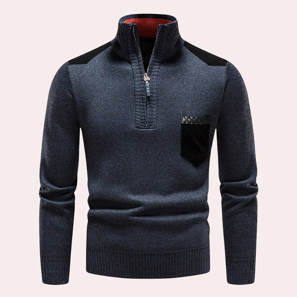 Timeless Elegance Half-Zip Sweater til mænd