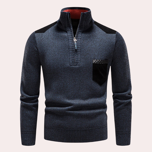 Timeless Elegance Half-Zip Sweater til mænd