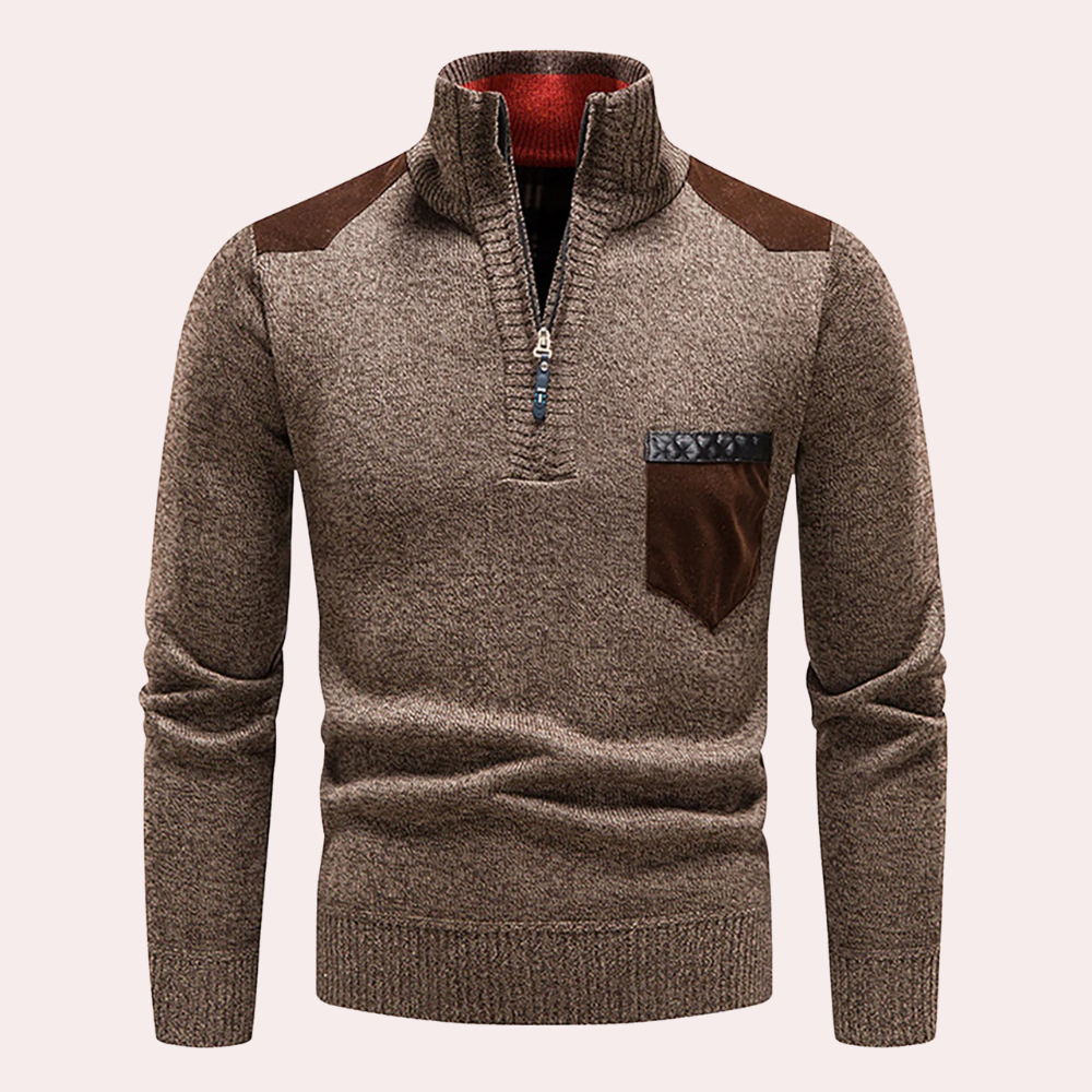 Timeless Elegance Half-Zip Sweater til mænd
