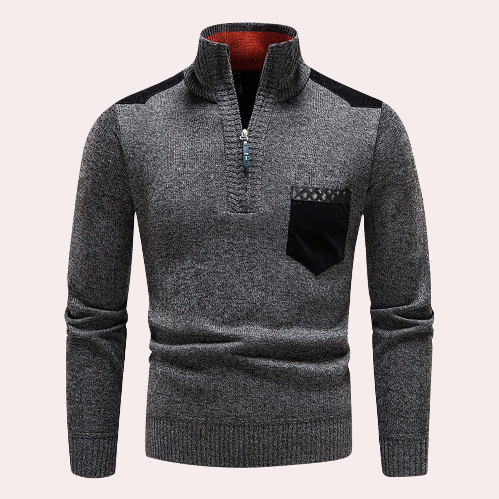 Timeless Elegance Half-Zip Sweater til mænd