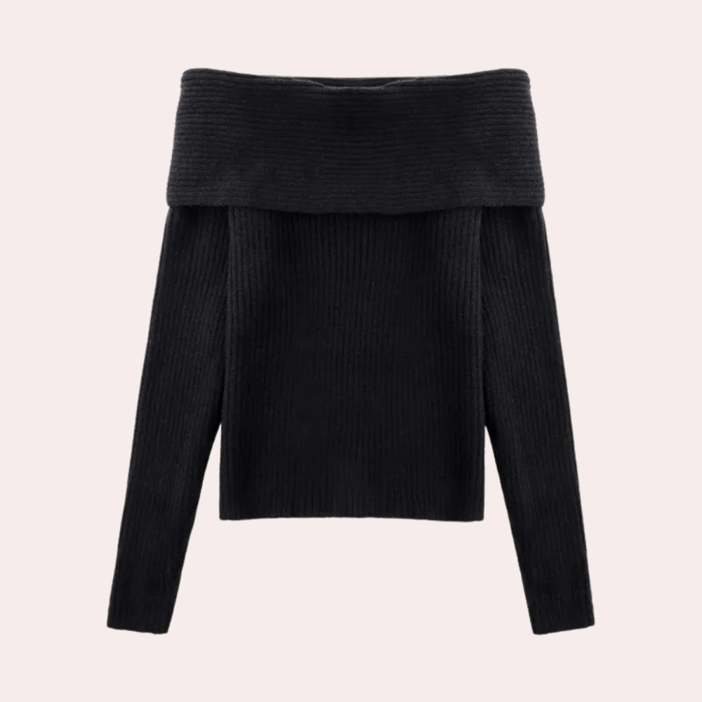 Strikket sweater uden skuldre