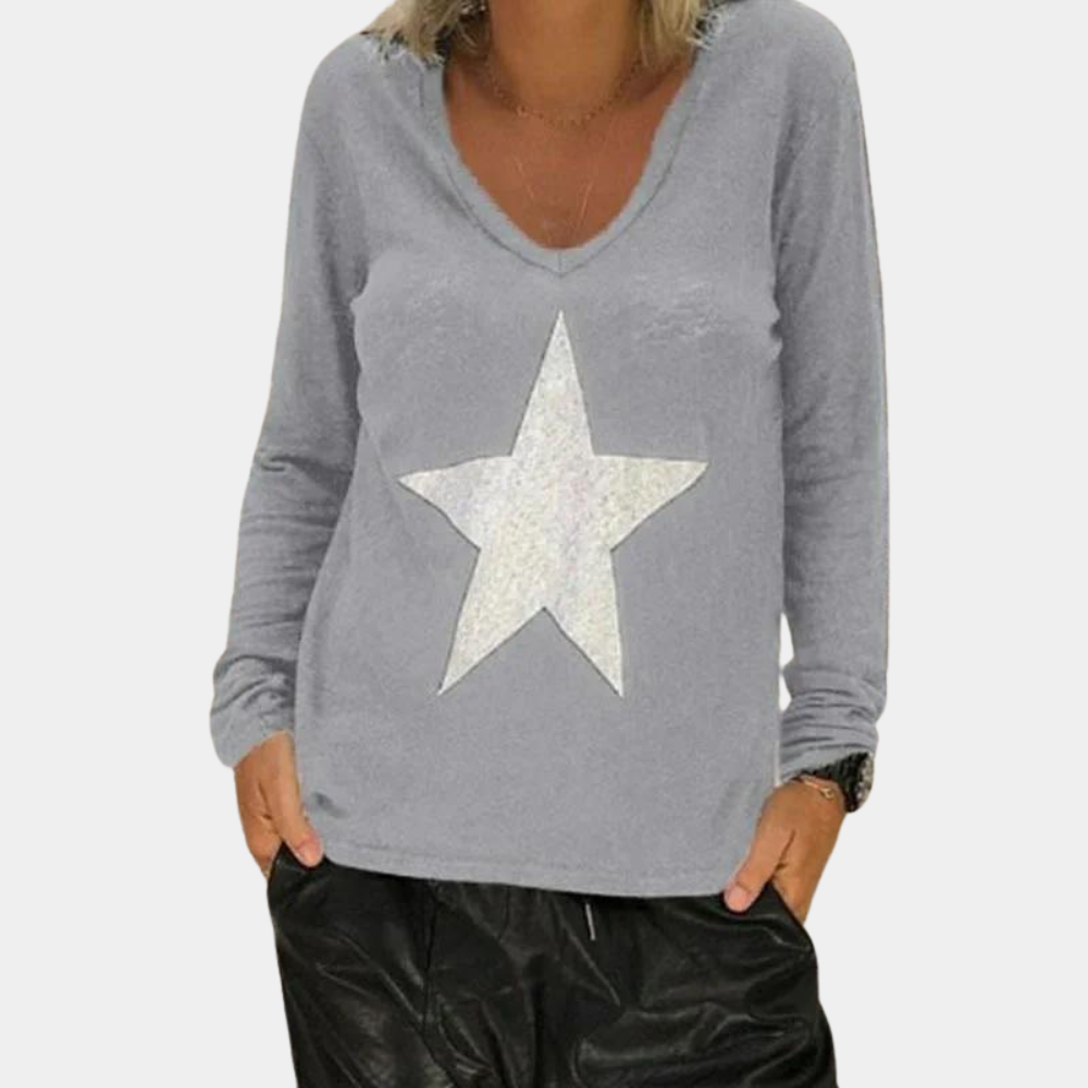 Sweater med stjernedesign