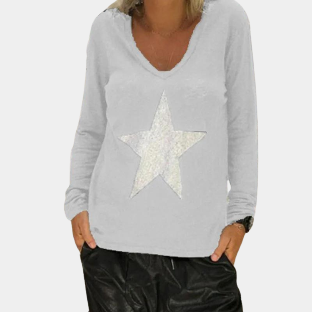 Sweater med stjernedesign
