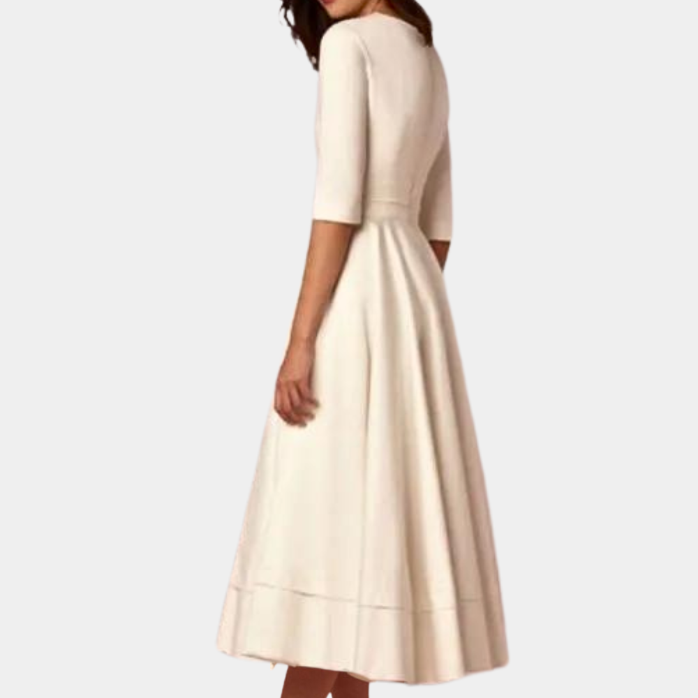 Elegant damekjole med v-udskæring