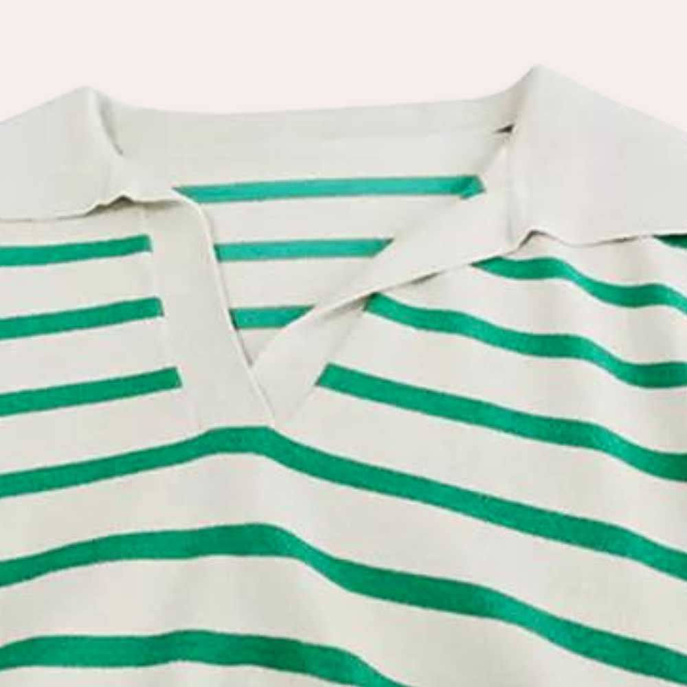 Stribet fritidssweater til kvinder