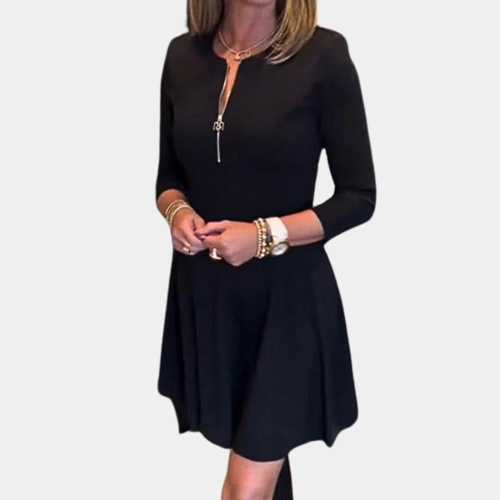 Elegant kjole med lynlås til kvinder