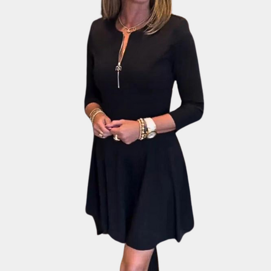 Elegant kjole med lynlås til kvinder