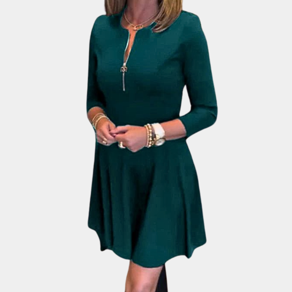 Elegant kjole med lynlås til kvinder