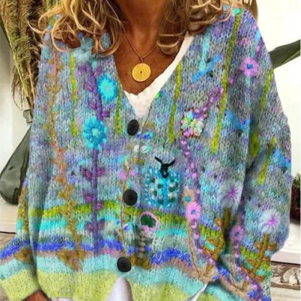 Stilfuld og farverig dametrøje