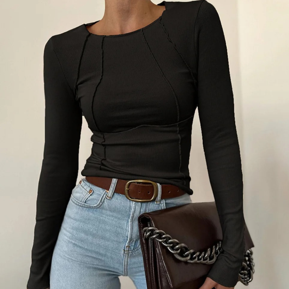 Fit langærmet top