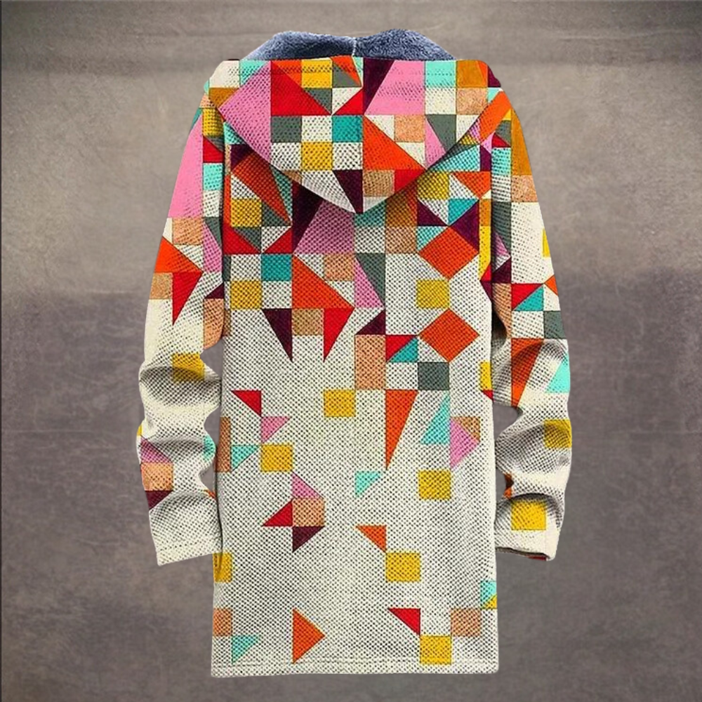 Retro farveblok-vest til mænd