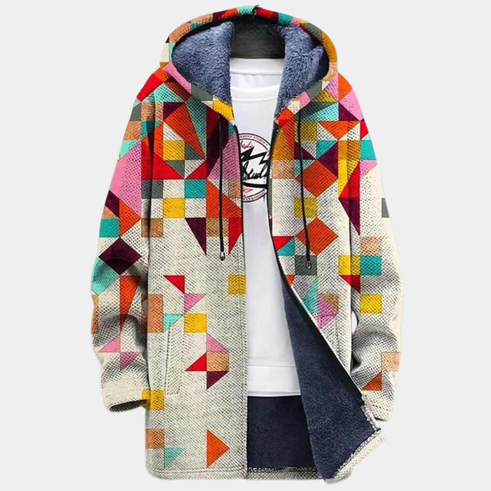 Retro farveblok-vest til mænd