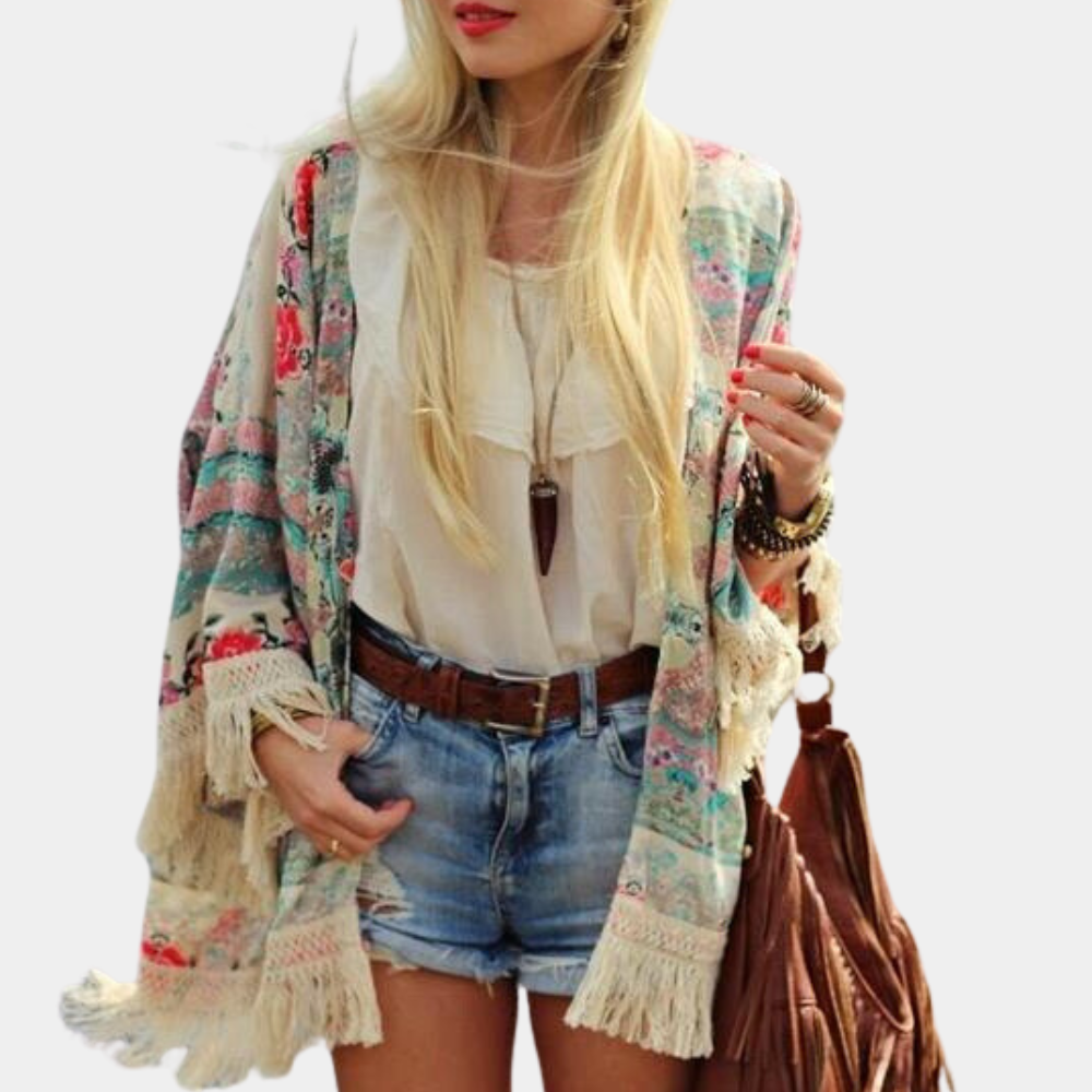 Blomsterprint Chiffon Cover Up
