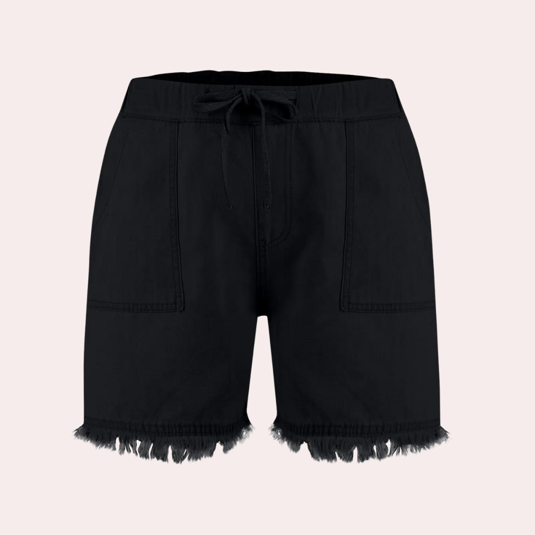 Åndbare denimshorts til kvinder med sidelommer