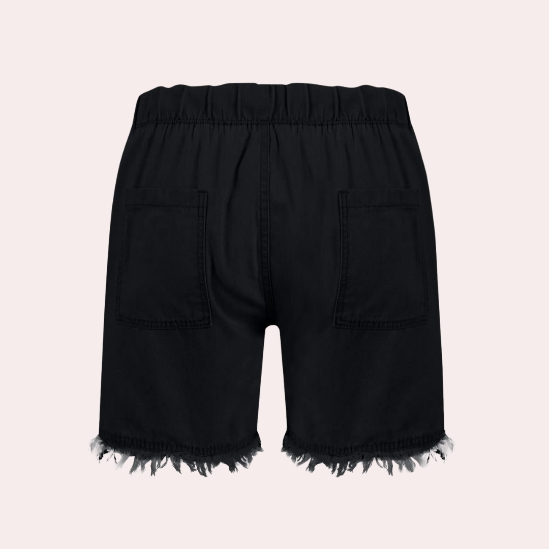 Åndbare denimshorts til kvinder med sidelommer