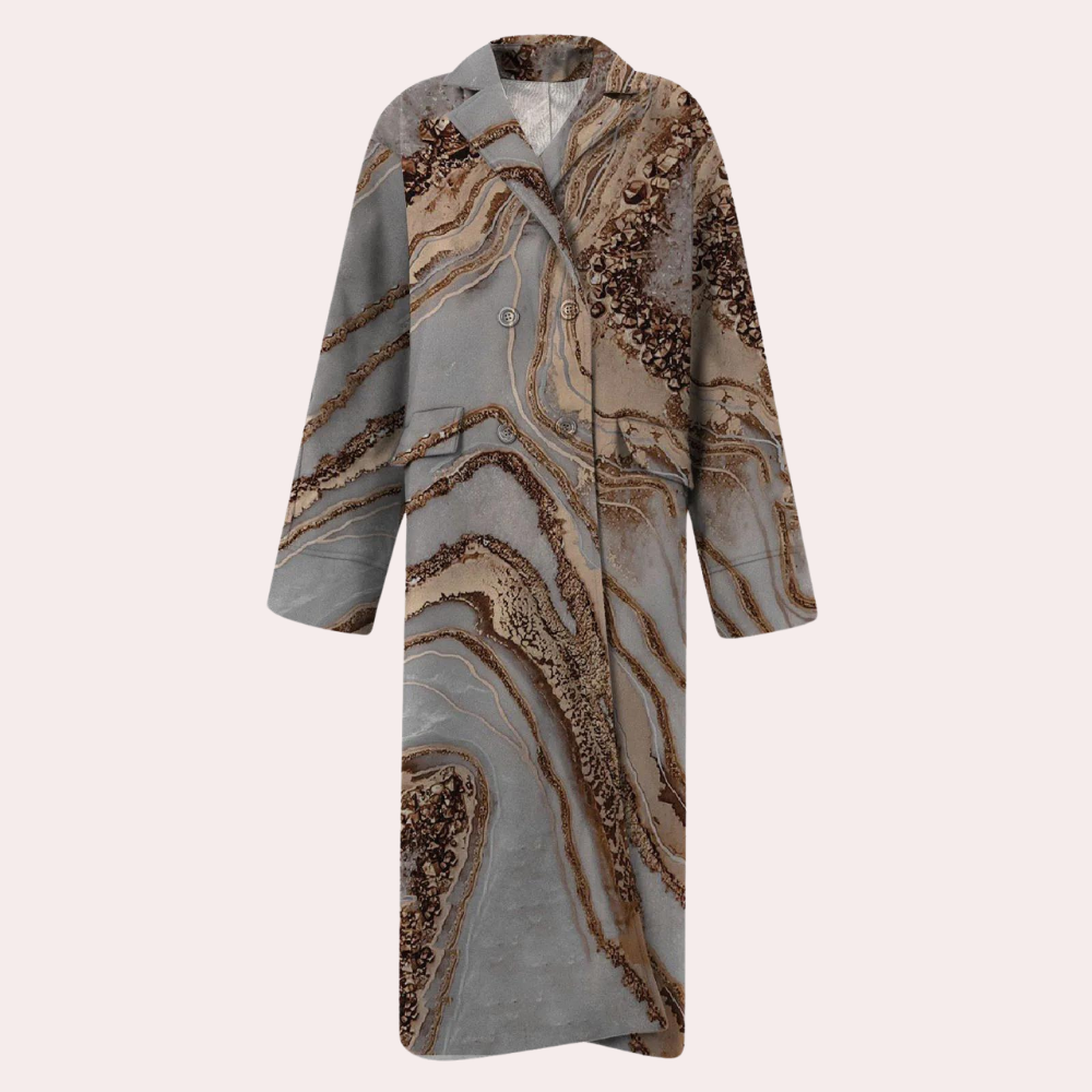 Elegant lang cardigan til damer i efterårsgaden