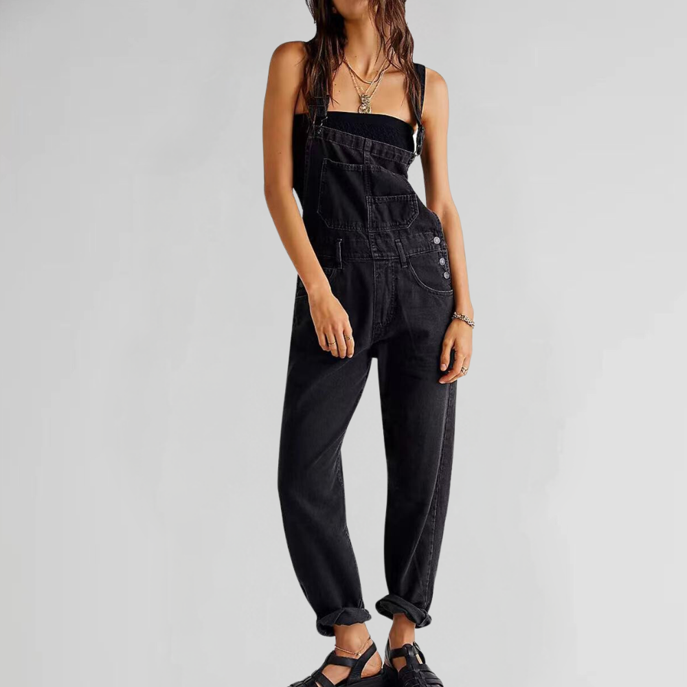 Behagelig denim-jumpsuit til kvinder