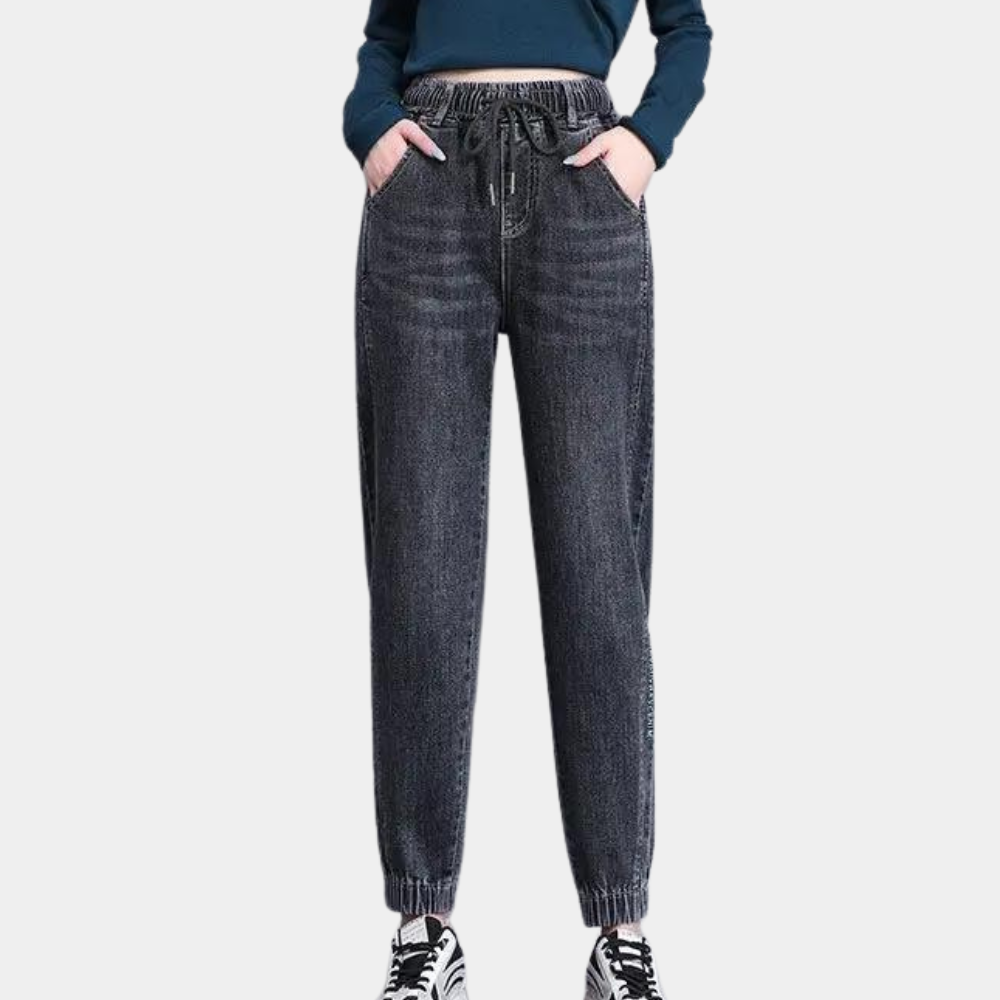 Stilfulde jeans til kvinder med behagelig snøring