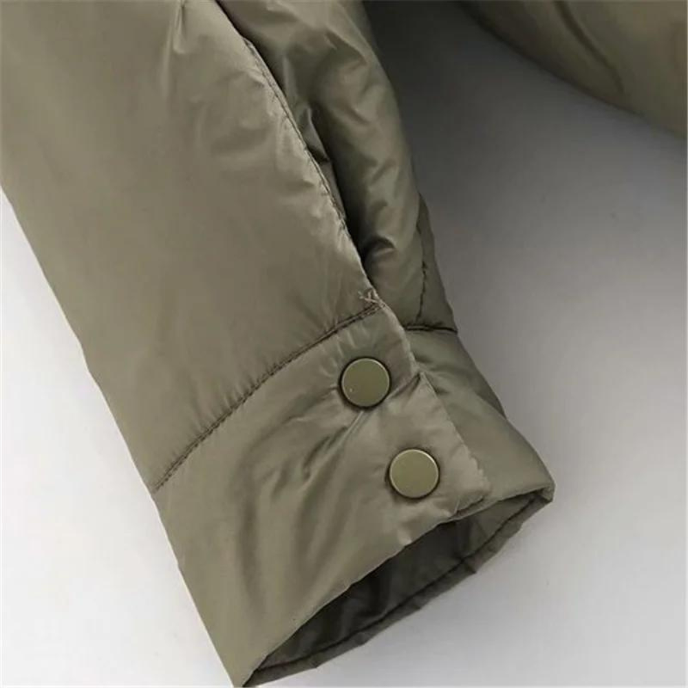 Termisk frakke med turn-down-krave