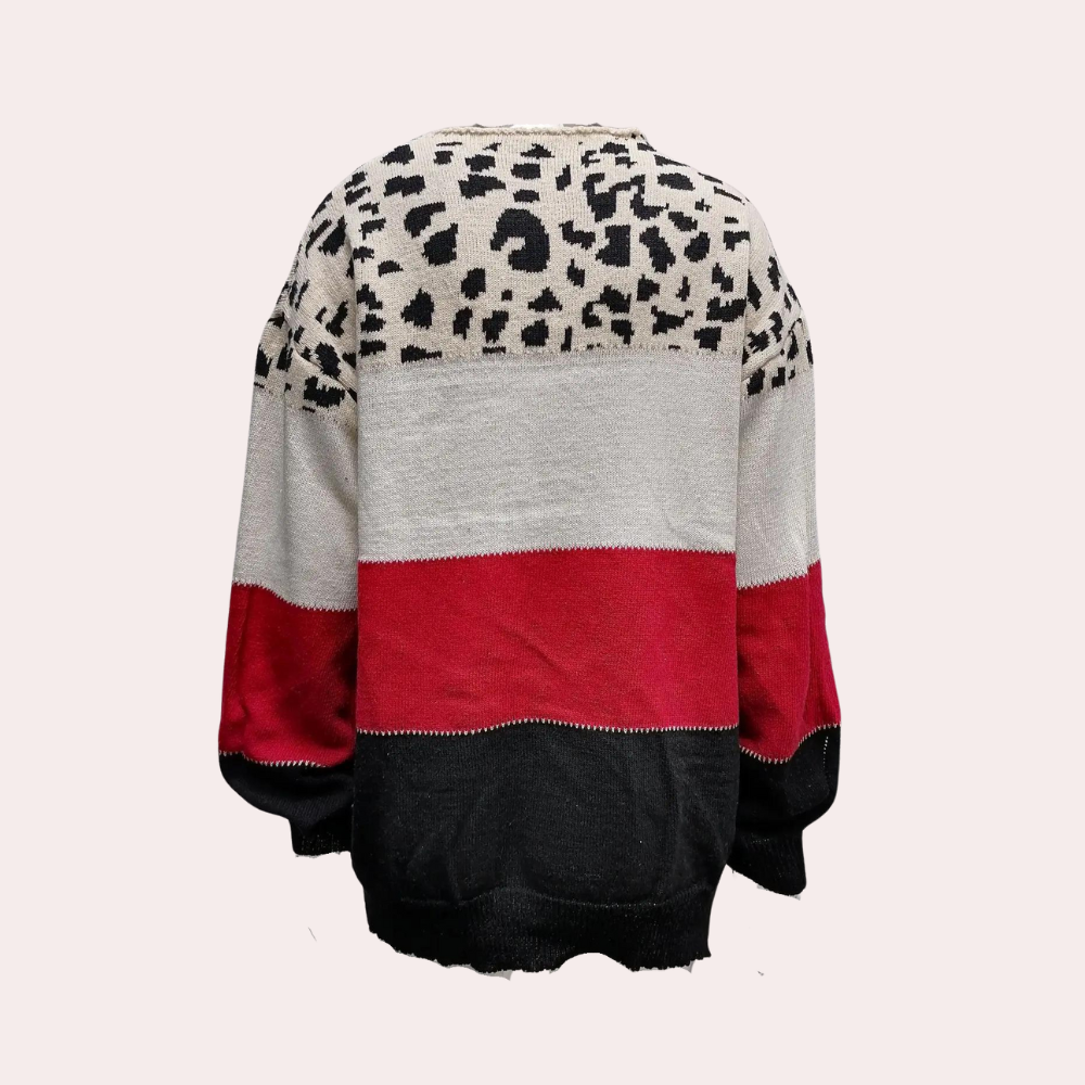 Leopardfarvet sweater