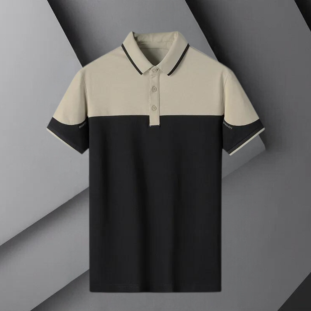 Poloshirt med lavere farve til mænd