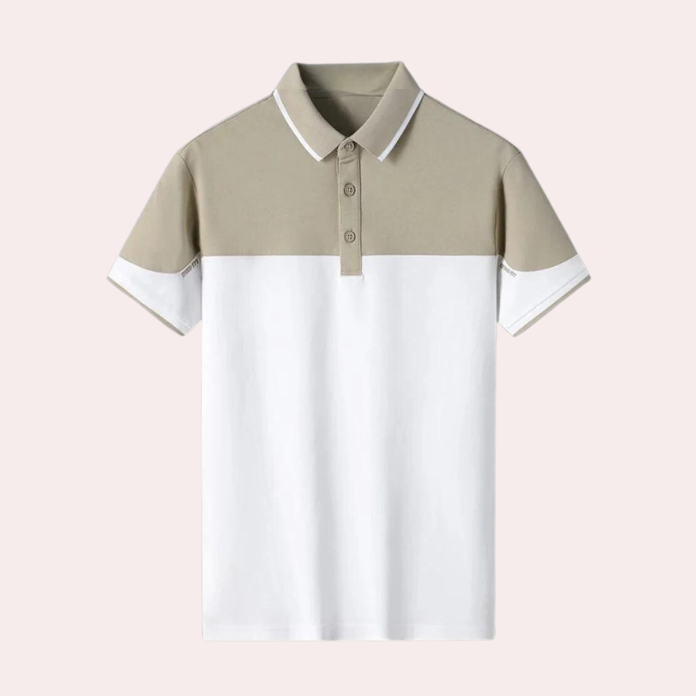 Poloshirt med lavere farve til mænd