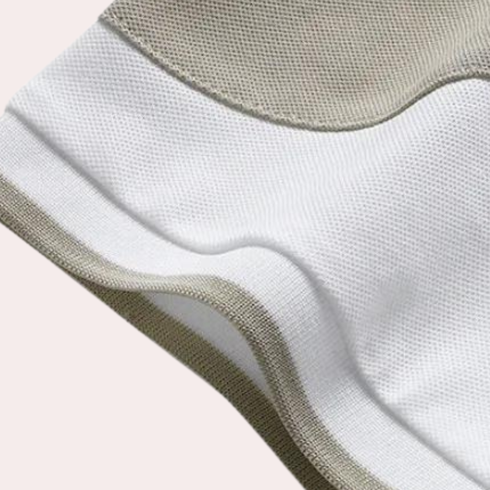 Poloshirt med lavere farve til mænd