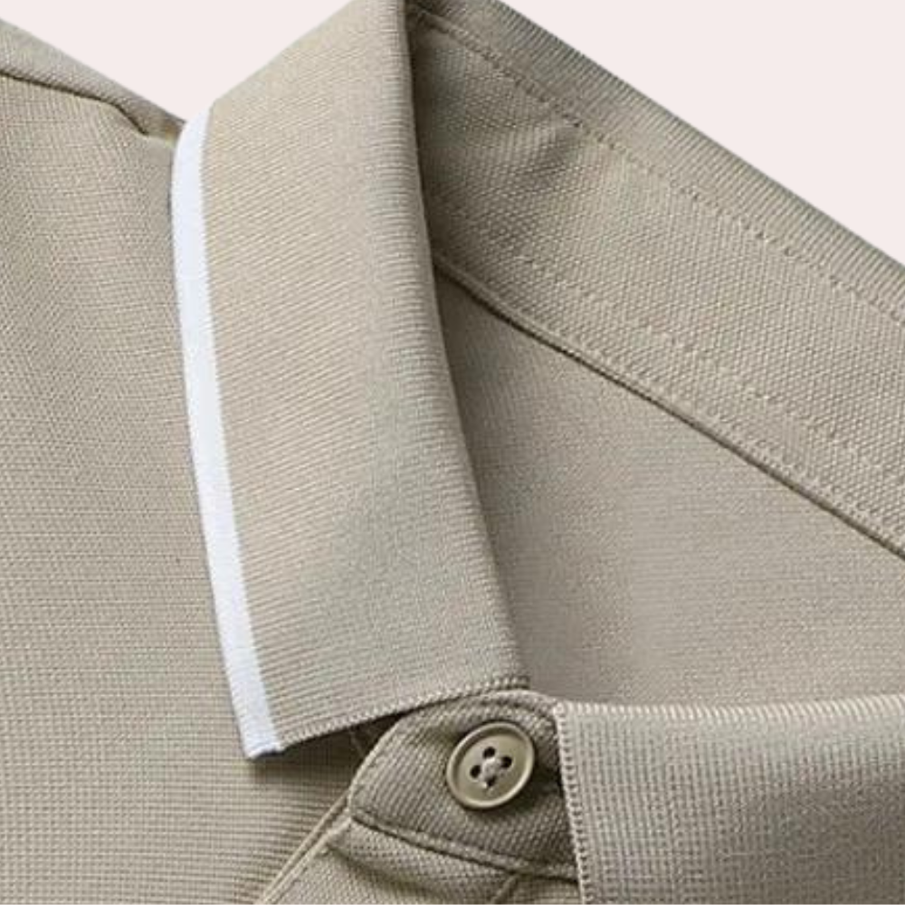 Poloshirt med lavere farve til mænd