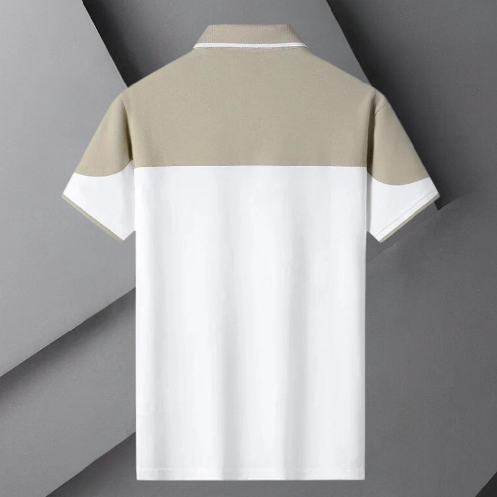 Poloshirt med lavere farve til mænd