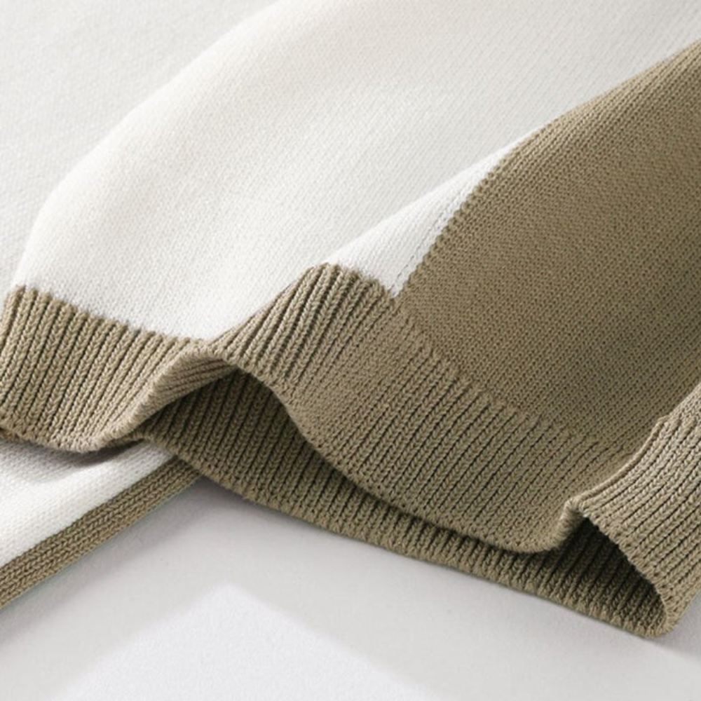 Poloshirt med lodret farve til mænd