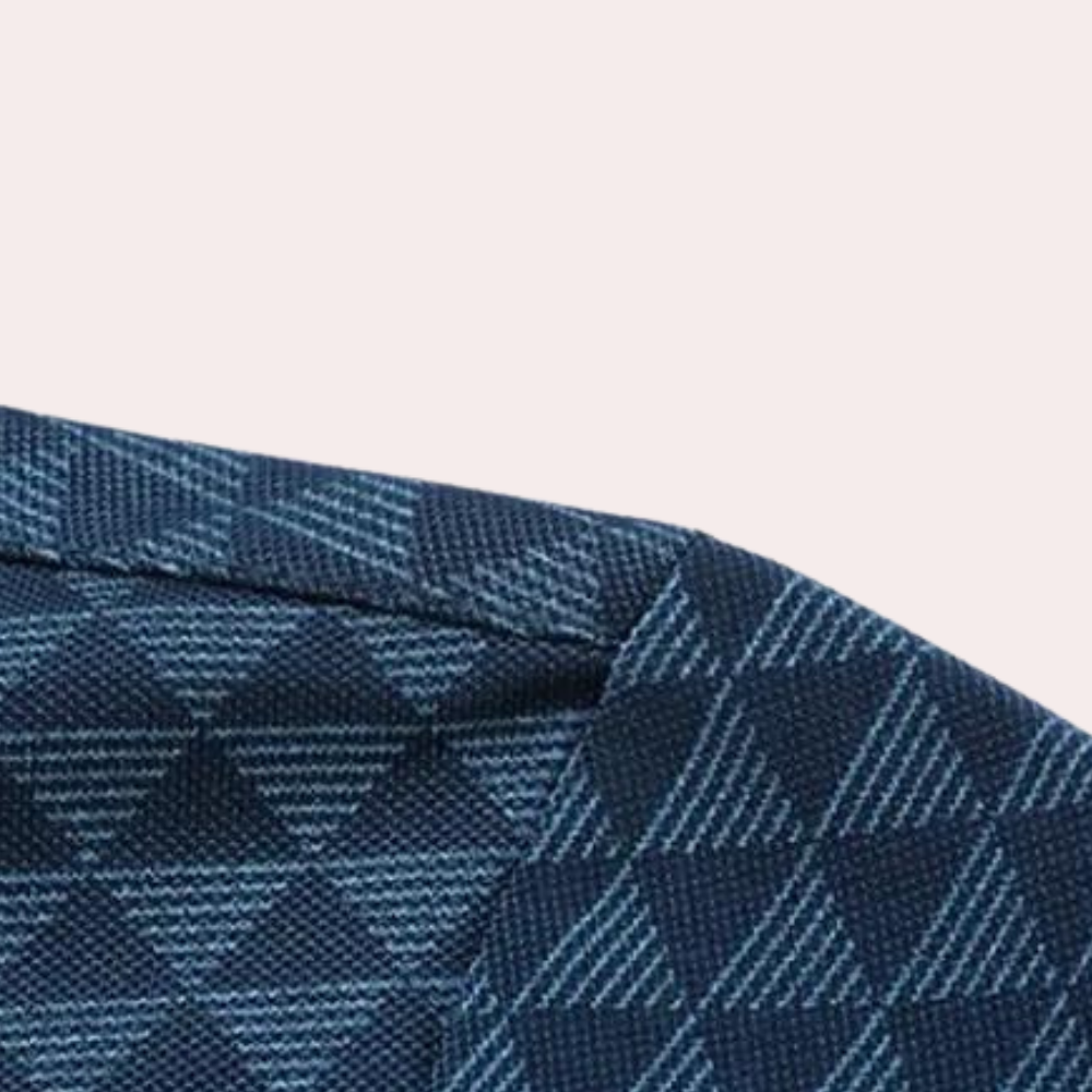 Poloshirt med geometrisk design til mænd