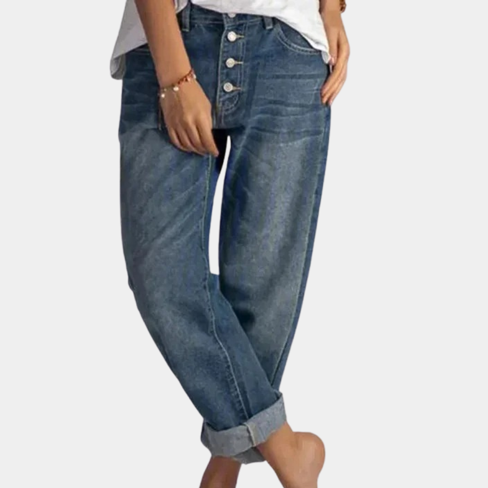 Alsidige højtaljede jeans til kvinder