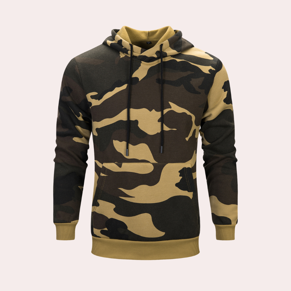 Moderne camouflage-hættetrøje til mænd