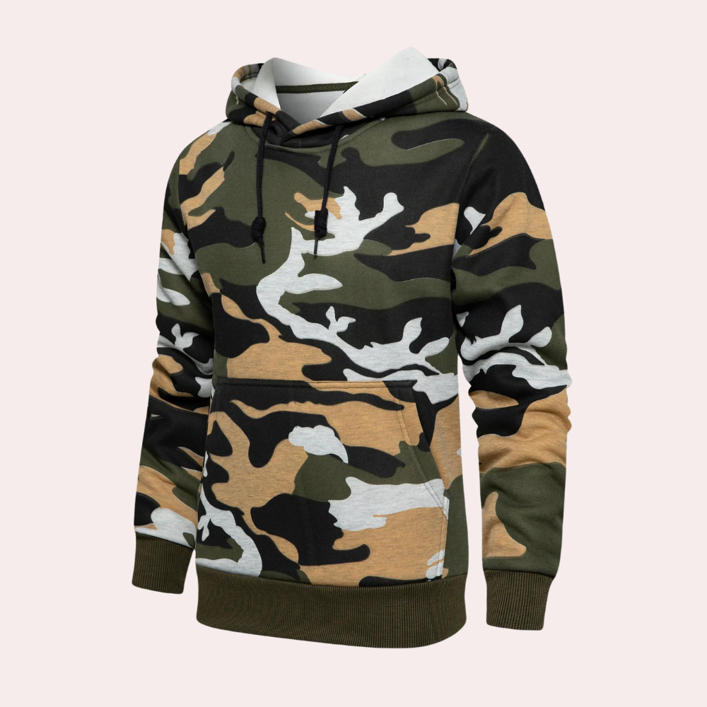 Moderne camouflage-hættetrøje til mænd