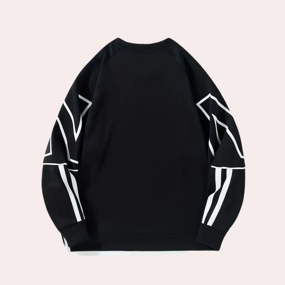 Herresweater med luftig, løs pasform