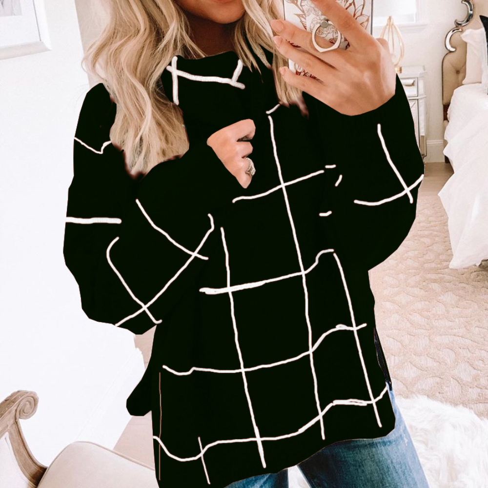 Windowpane ternet mønster-sweater