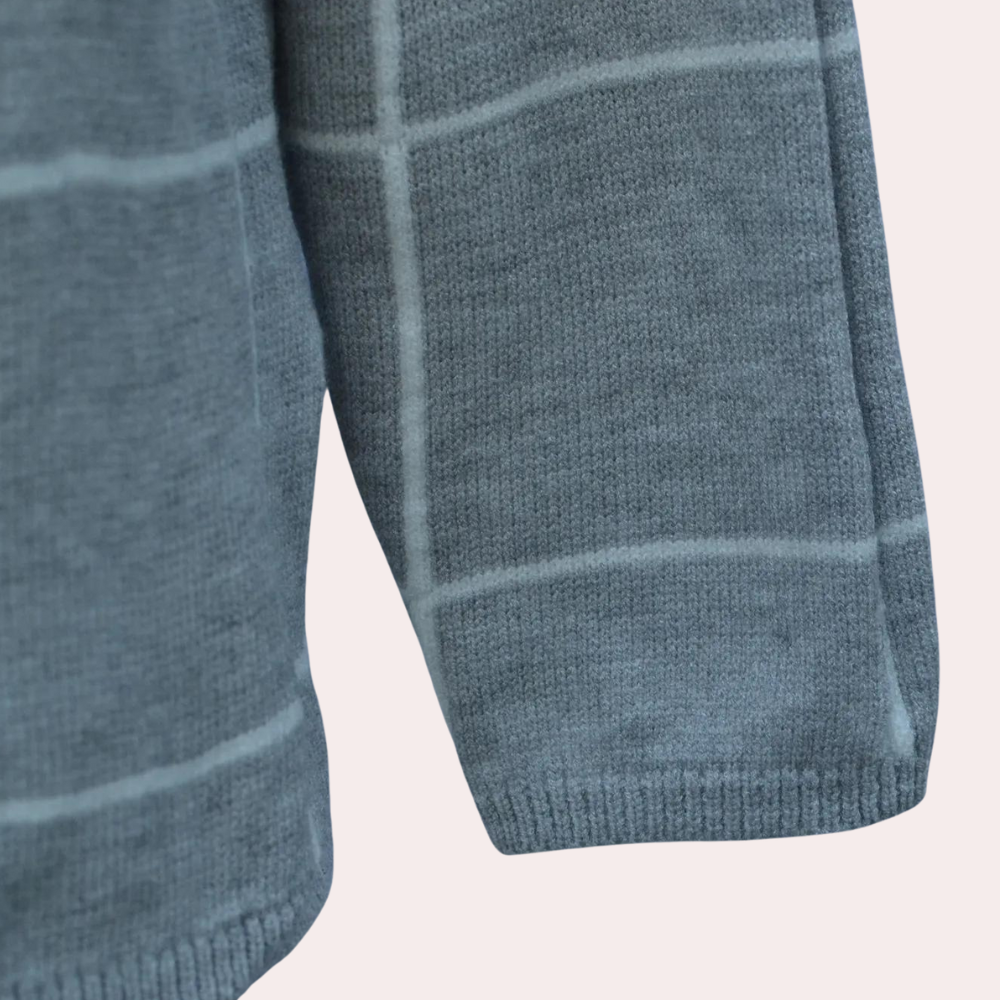 Windowpane ternet mønster-sweater