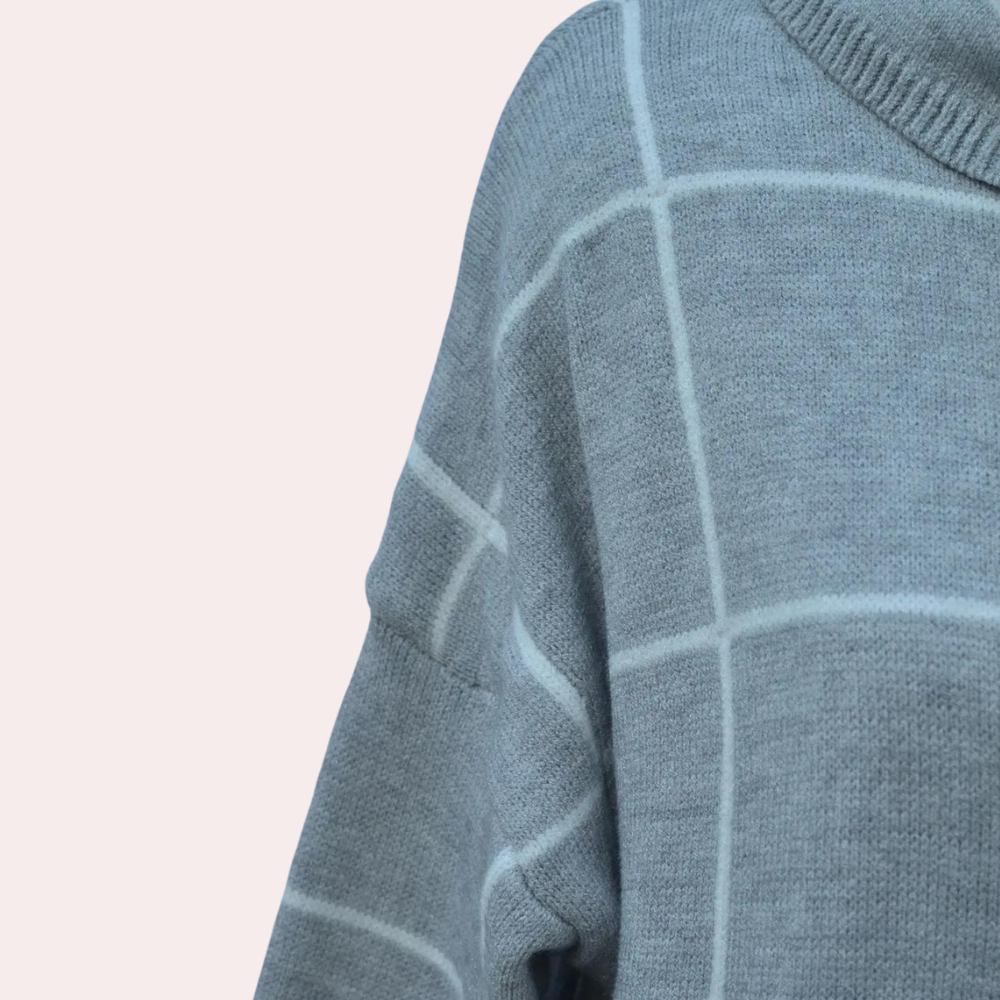 Windowpane ternet mønster-sweater
