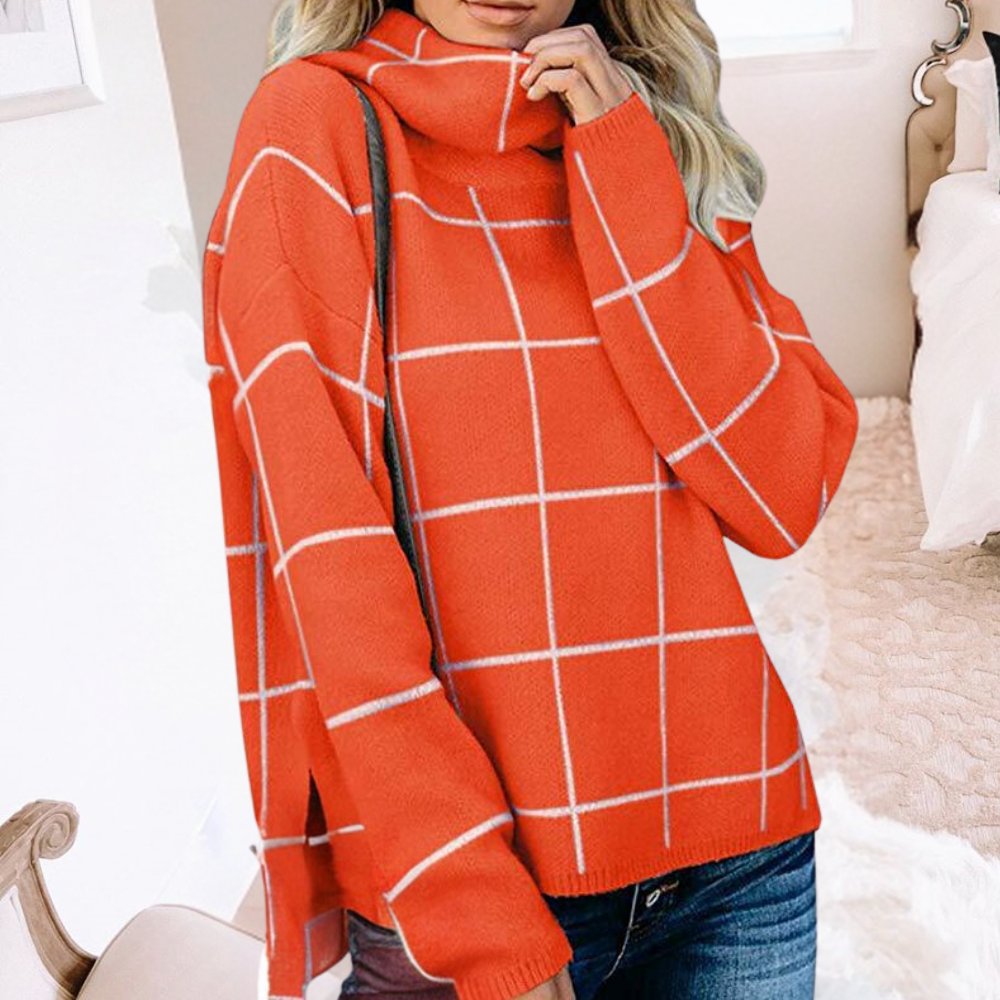 Windowpane ternet mønster-sweater