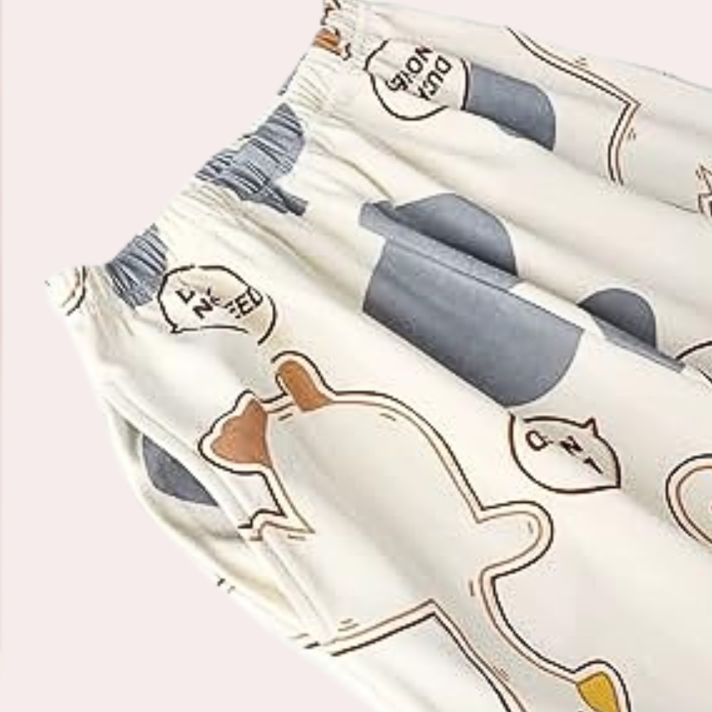 Afslappet pyjamassæt til kvinder