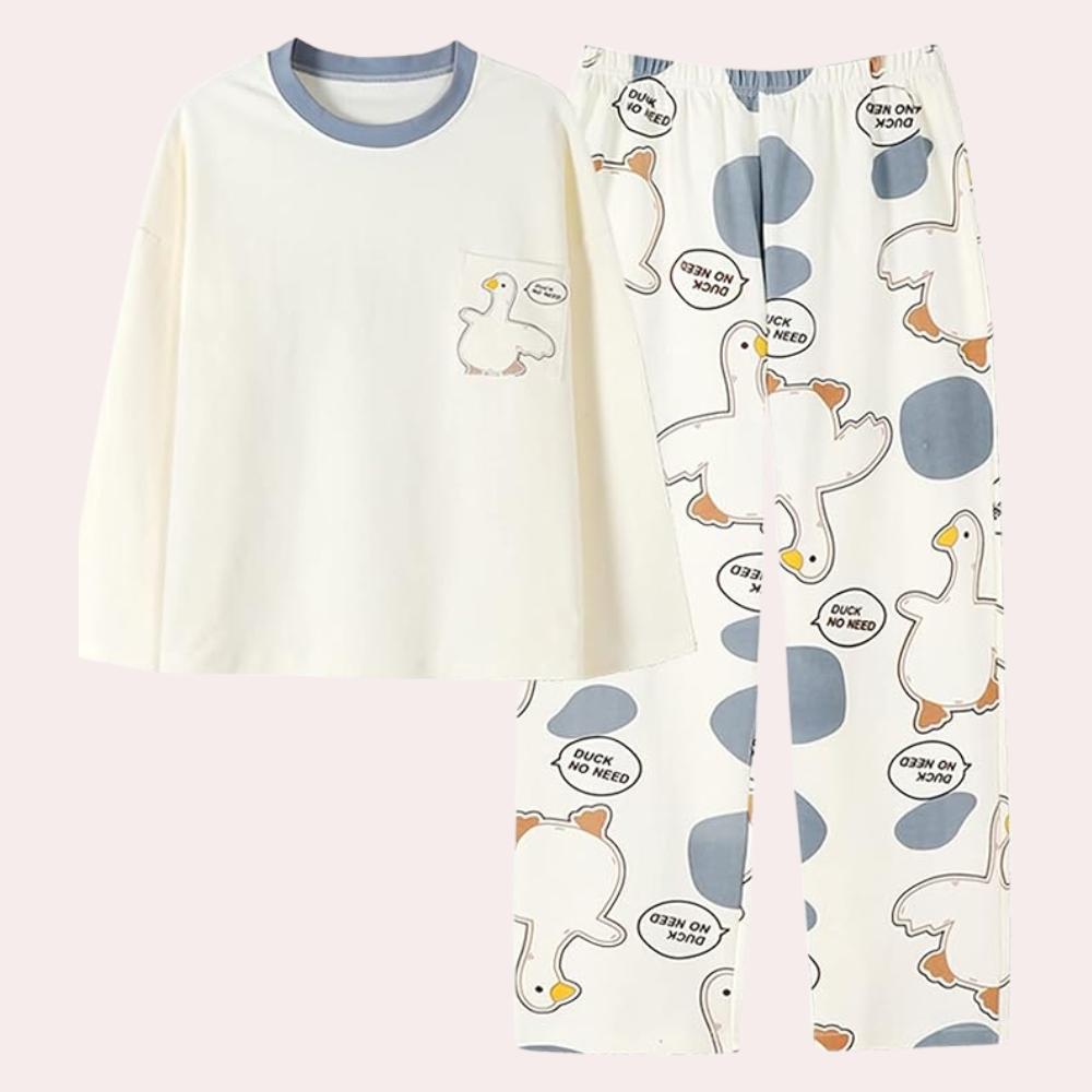 Afslappet pyjamassæt til kvinder