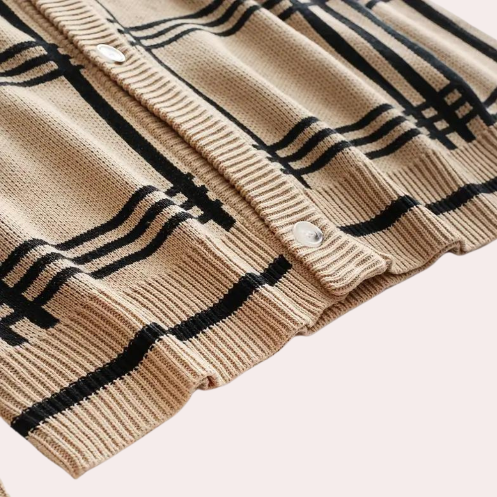 Tidløs strikket cardigan til mænd